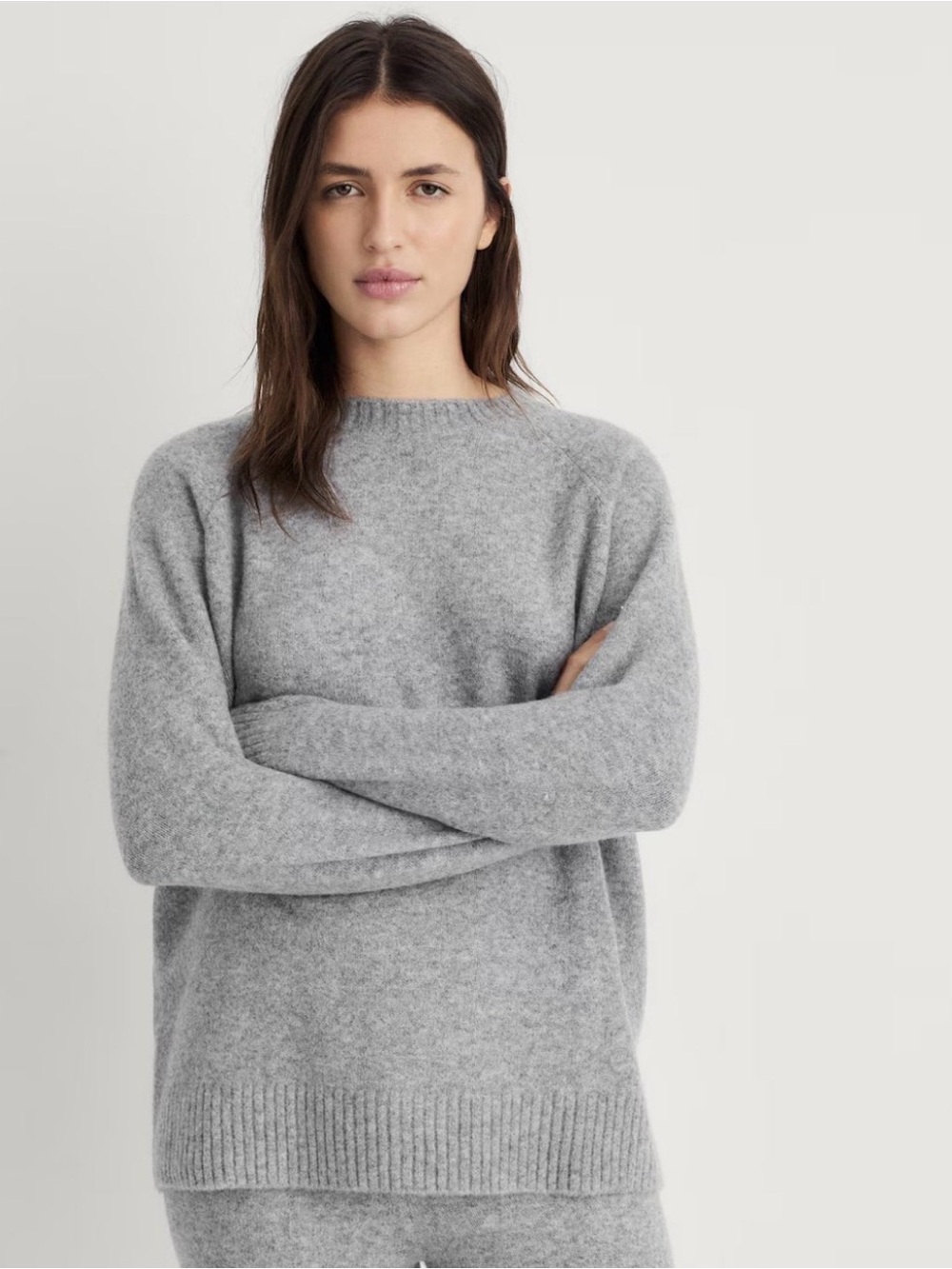 Like-New Mango Home Round Neck Knitted Sweater Large